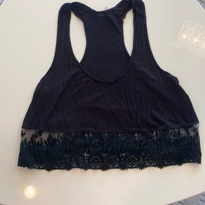 Black lace tank top